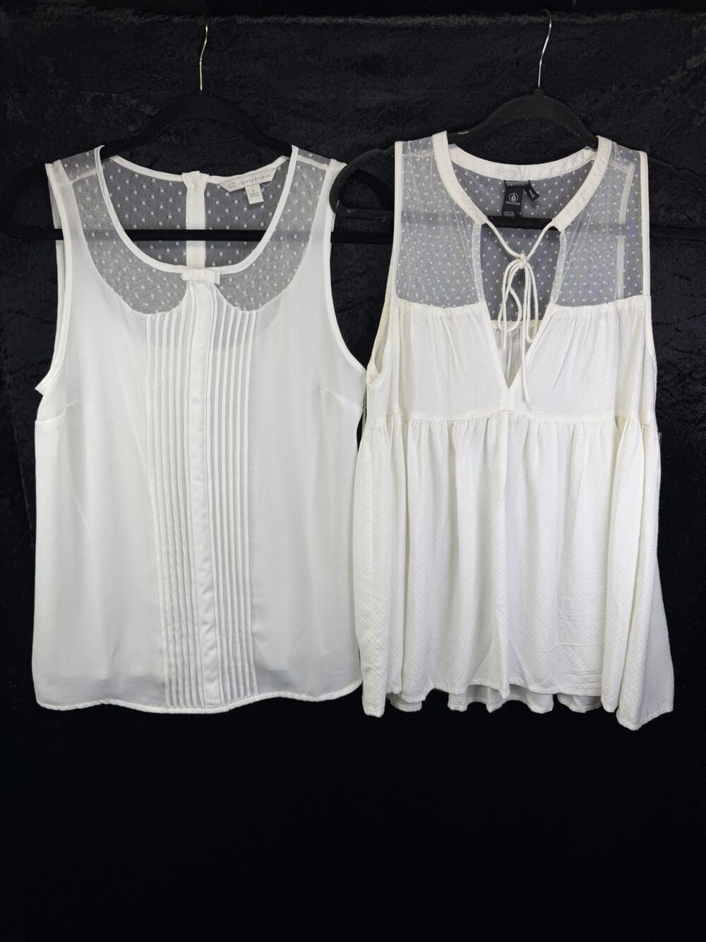 Lauren Conrad Sz S/NWT Volcom Sz SP Women’s Short Sleeve Lace White Tops BUNDLE